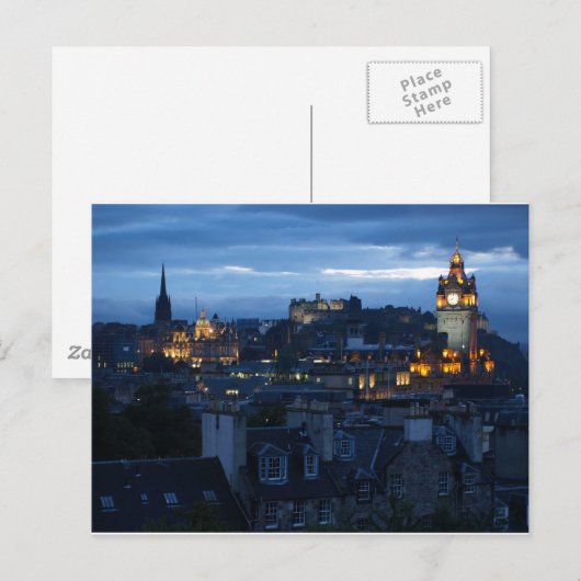 Edinburgh Skyline Briefkaart (Voorkant / Achterkant)