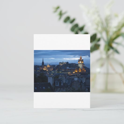 Edinburgh Skyline Briefkaart (Staand voorkant)