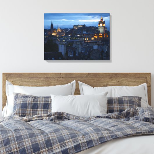Edinburgh Skyline Canvas Afdruk (Insitu (Slaapkamer))