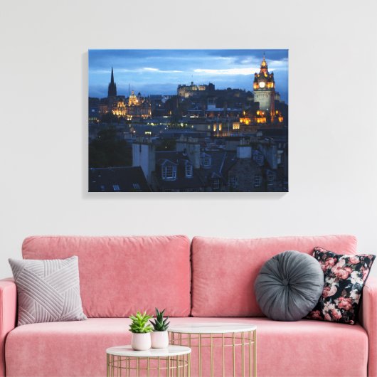 Edinburgh Skyline Canvas Afdruk (Insitu (Woonkamer))