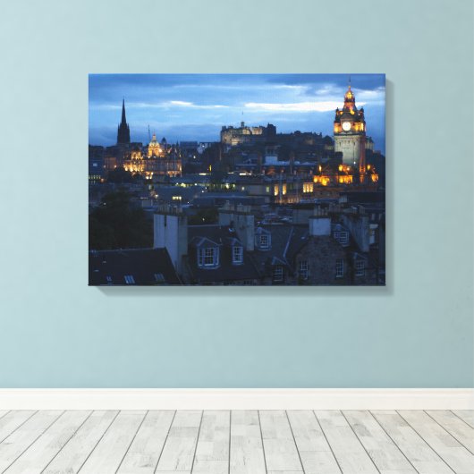 Edinburgh Skyline Canvas Afdruk (Insitu (Houten vloer))