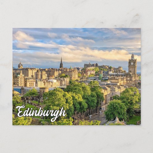 Edinburgh Skyline, Schotland, Verenigd Koninkrijk Briefkaart (Voorkant)