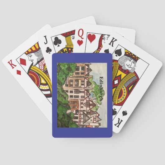 Edinburgh speelkaarten - Ramsay tuinen. (Achterkant)
