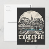 Edinburgh Stad Schotland Briefkaart (Voorkant / Achterkant)