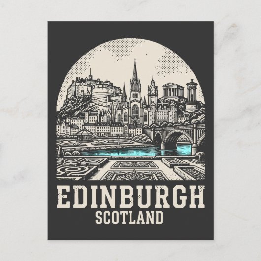 Edinburgh Stad Schotland Briefkaart (Voorkant)