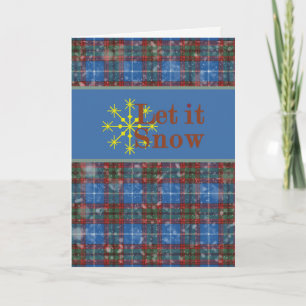 Edinburgh Tartan Holiday Card Feestdagen Kaart