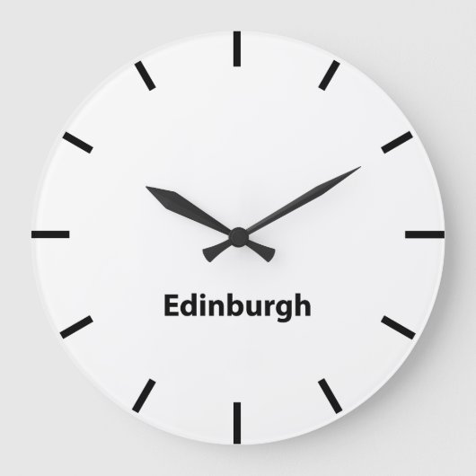 Edinburgh Time Wall Clock Grote Klok (Voorkant)