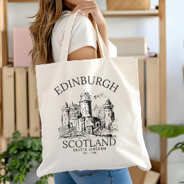 Edinburgh Tote Bag | Vintage Scotland Travel 