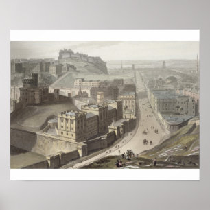Edinburgh, uit Calton Hill, uit 'A Voyage Around Poster