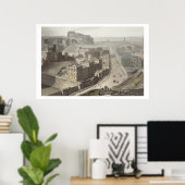 Edinburgh, uit Calton Hill, uit 'A Voyage Around Poster (Thuiskantoor)