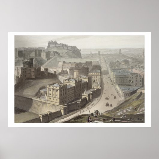 Edinburgh, uit Calton Hill, uit 'A Voyage Around Poster (Voorkant)
