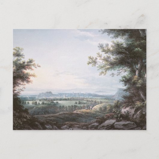 Edinburgh uit het zuiden, 18e eeuw briefkaart (Voorkant)