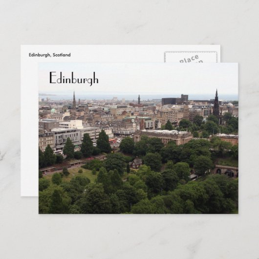 edinburgh uitzicht briefkaart (Voorkant / Achterkant)