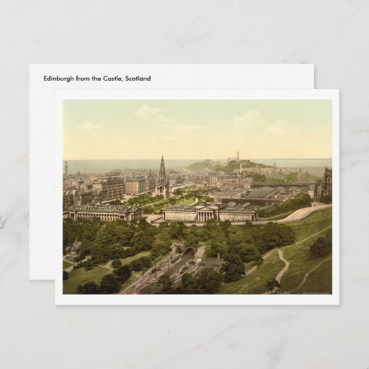 Edinburgh van het Castle, Schotland Briefkaart (Voorkant / Achterkant)