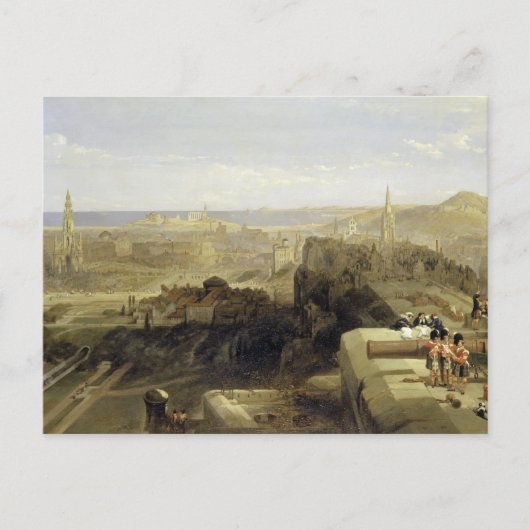 Edinburgh van het kasteel 1847 briefkaart (Voorkant)