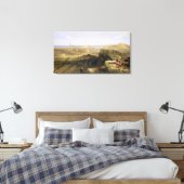 Edinburgh van het kasteel, 1847 (olie op canvas) canvas afdruk (Insitu (Slaapkamer))