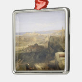 Edinburgh van het kasteel, 1847 (olie op canvas) metalen ornament (Links)