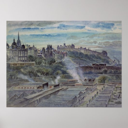 Edinburgh van nabij St. Anthony's kapel Poster (Voorkant)