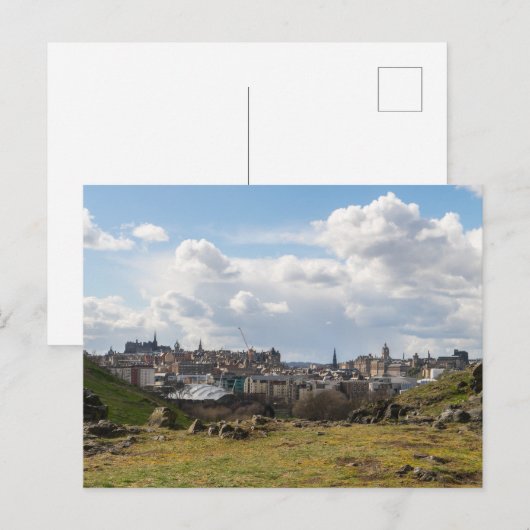 Edinburgh van Salisbury Crags Briefkaart (Voorkant / Achterkant)