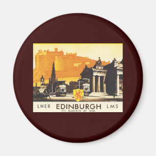 Edinburgh via het Poster voor spoorwegen LNER Magneet