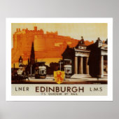 Edinburgh via LNER Rail Poster (Voorkant)