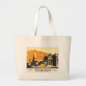Edinburgh via LNER Rail Poster Grote Tote Bag (Voorkant)