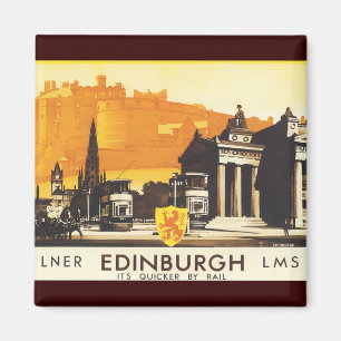Edinburgh via LNER Rail Poster Magneet
