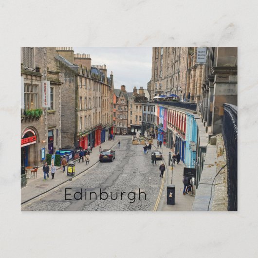 Edinburgh Victoria Street Briefkaart (Voorkant)