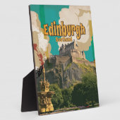 Edinburgh Vintage Reisposter Fotoplaat (Zijkant)