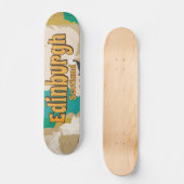 Edinburgh Vintage Reisposter Skateboard (Voorkant)