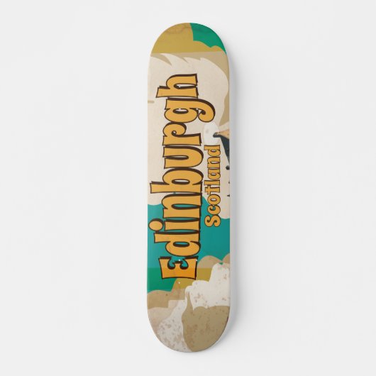 Edinburgh Vintage Reisposter Skateboard (Voorkant)
