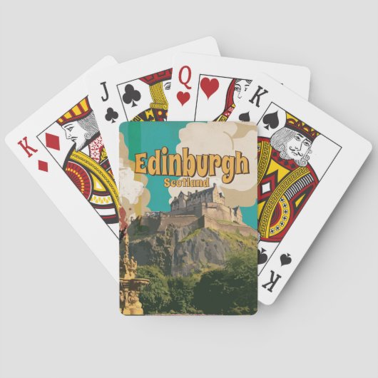 Edinburgh Vintage Reisposter Speelkaarten (Achterkant)