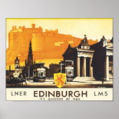 Edinburgh Vintage Travel Poster (Voorkant)