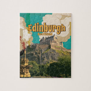 Edinburgh Vintage Travel Poster Legpuzzel