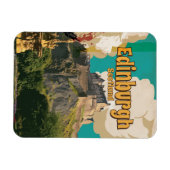 Edinburgh Vintage Travel Poster Magneet (Horizontaal)