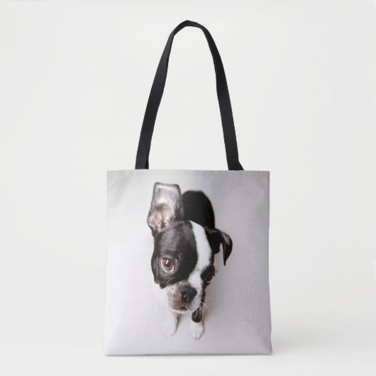 Edison Boston Terrier puppy. Tote Bag (Voorkant)