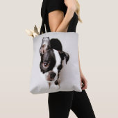 Edison Boston Terrier puppy. Tote Bag (Dichtbij)