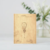 Edison Bulb Patent Briefkaart (Staand voorkant)