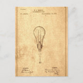 Edison Bulb Patent Briefkaart (Voorkant)