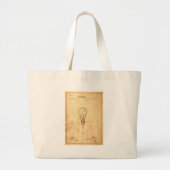 Edison Bulb Patent Grote Tote Bag (Voorkant)