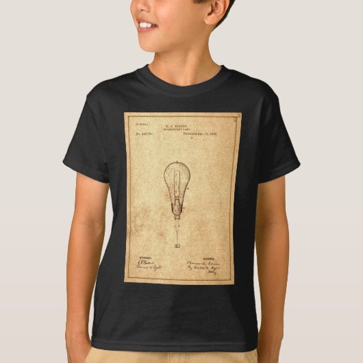 Edison Bulb Patent T-shirt (Voorkant)