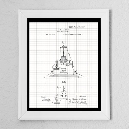 Edison Electric Licht Patent Poster