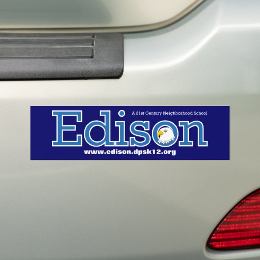 Edison elementaire schoolbumpersticker bumpersticker (Op auto)