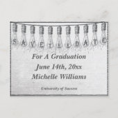 Edison gloeilamp Afstuderen Bewaar de datum Aankondigingskaart (Voorkant)