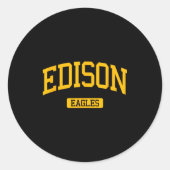 Edison High School Hs Edison Nj Varsity Srts  Ronde Sticker (Voorkant)