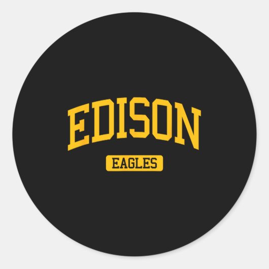 Edison High School Hs Edison Nj Varsity Srts  Ronde Sticker (Voorkant)