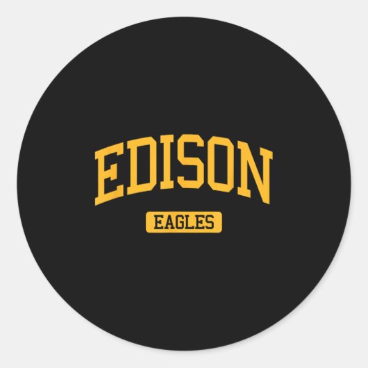 Edison High School Hs Edison Nj Varsity Srts Ronde Sticker (Voorkant)