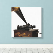Edison Home Phonograph Canvas Afdruk (Insitu (Houten vloer))