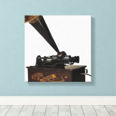 Edison Home Phonograph Canvas Afdruk (Insitu (Houten vloer))