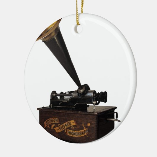 Edison Home Phonograph Keramisch Ornament (Links)